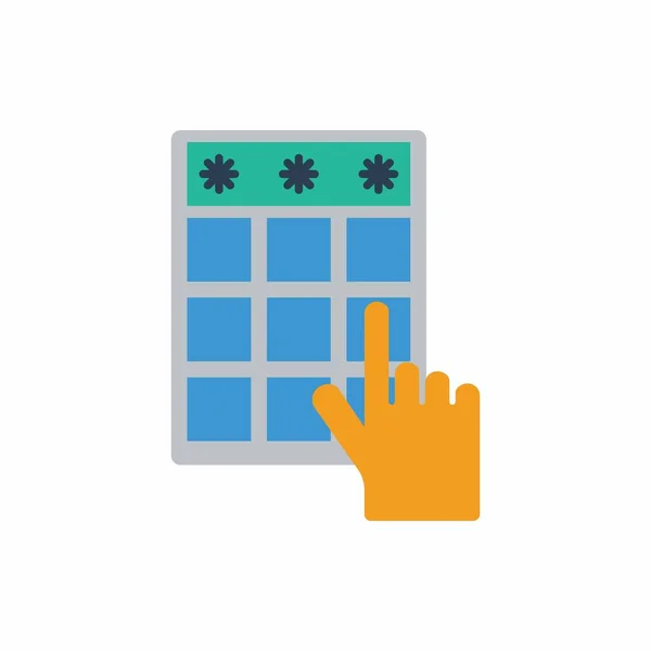 Tastatur Passwort Symbol Vektor Illustration — Stockvektor