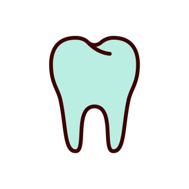 diş simgesi vektör illüstrasyonu