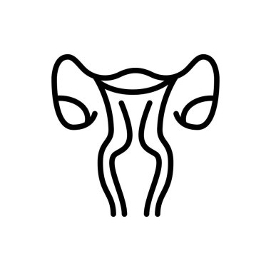 uterus simgesi vektör illüstrasyonu
