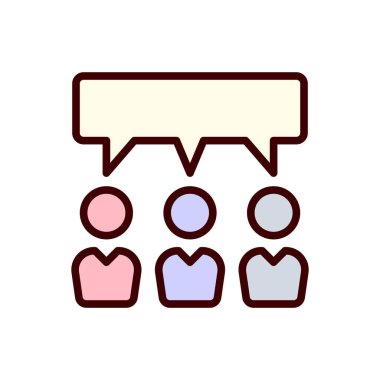 grup konuşma simgesi vektör illüstrasyonu