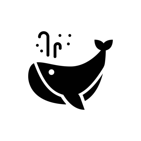 Wal Symbol Fisch Vektor Illustration — Stockvektor