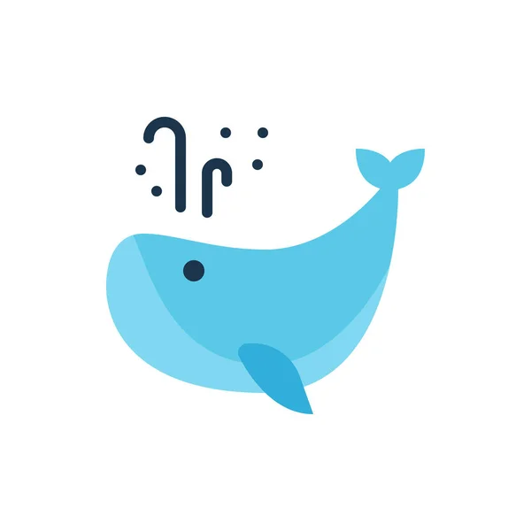 Walvis Icoon Vis Vector Illustratie — Stockvector