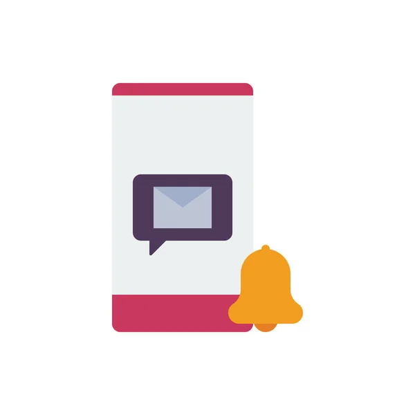 Message Alert Icon Vector Illustration — 스톡 벡터