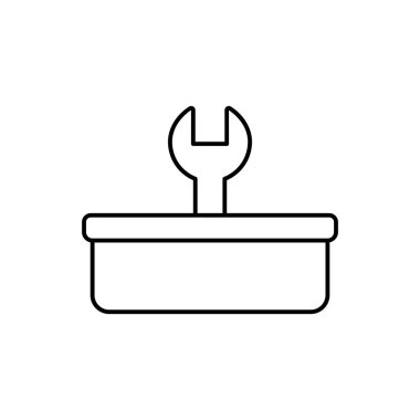 araç kutusu simgesi vektör illüstrasyonu