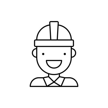 Mühendis simgesi, işçi vektörü, işçi illüstrasyonu