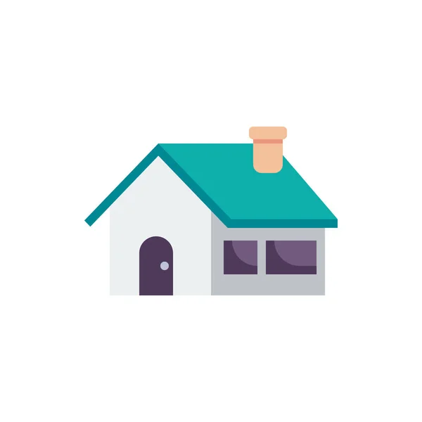 Haus Wohnung Symbol Haus Vektor Immobilien Illustration — Stockvektor