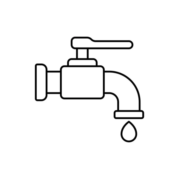 Kraan Pictogram Kraan Pictogram Water Kraan Vector Illustratie — Stockvector