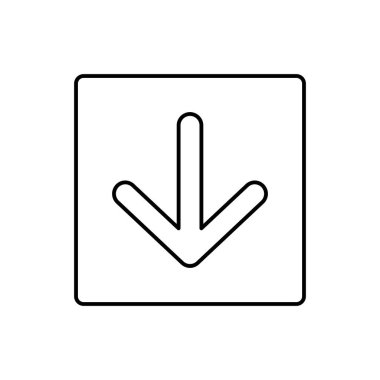 Simge indir, ok aşağı vektör, aşağı illüstrasyon