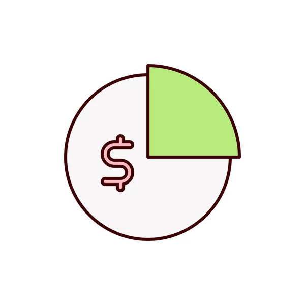 Företag Ikon Diagram Vektor Budget Illustration — Stock vektor