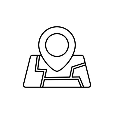 konum simgesi, harita vektörü, pin illüstrasyonu