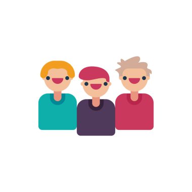 insanlar simgesi, grup vektörü, takım illüstrasyonu