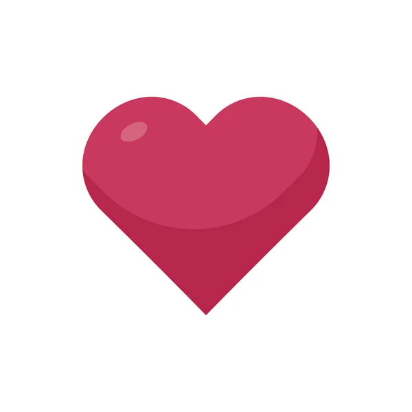 Hjärta Ikon Kärlek Vektor Romantik Illustration — Stock vektor
