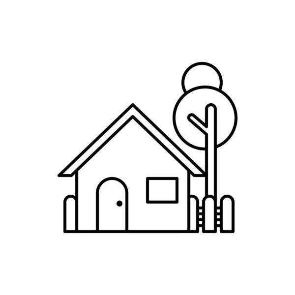 Ícone Home Vetor Casa Ilustração Cabine —  Vetores de Stock