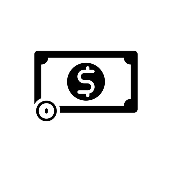 Ikona Peněz Vektor Hotovosti Ilustrace Bankovek — Stockový vektor