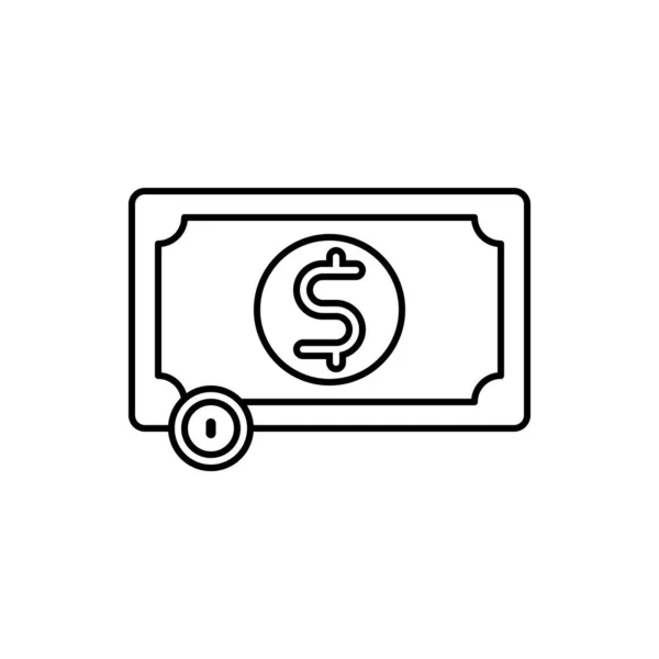 Εικονίδιο Χρήματος Διάνυσμα Μετρητών Απεικόνιση Τραπεζογραμματίων — Διανυσματικό Αρχείο