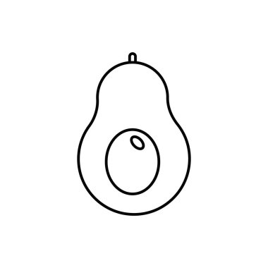avokado simgesi, meyve vektörü illüstrasyonu