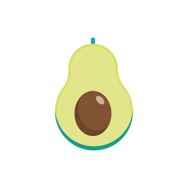 Avocado Icon Fruit Vector Illustration — Stock Vector