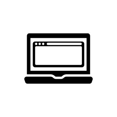 bilgisayar defteri simgesi vektör illüstrasyonu