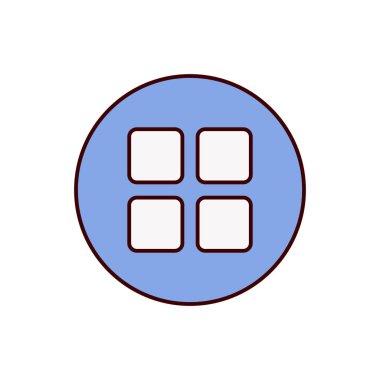 menü düğmesi simgesi, uygulama vektör illüstrasyonu