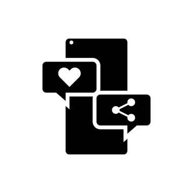 Sosyal ortam simgesi vektör illüstrasyonu