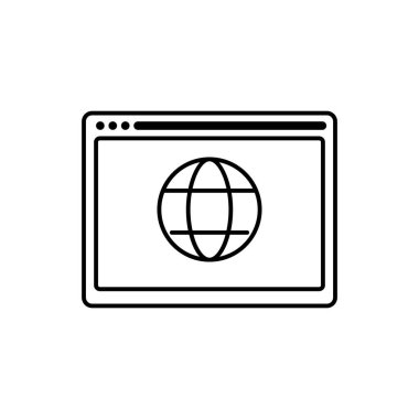 Web simgesi internet vektör illüstrasyonu