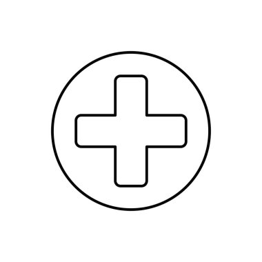 simge ekle, artı vektör illüstrasyonu