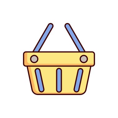 Alışveriş sepeti simgesi, taşıyıcı illüstrasyon