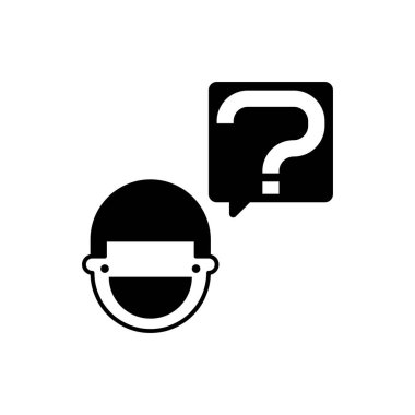 Soru simgesi, vektör illüstrasyonuna sorun