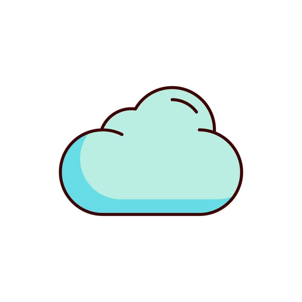 Icono Nube Ilustración Del Vector Del Cielo — Vector de stock