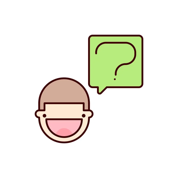 Question Icon Ask Vector Illustration — Stock Vector