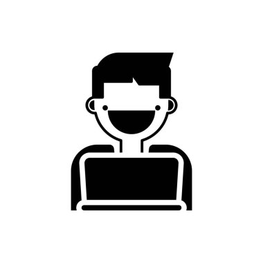 çevrimiçi eğitim simgesi, çevrimiçi öğrenme vektörü illüstrasyonu