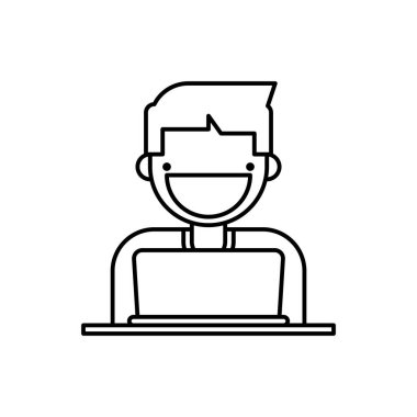 çevrimiçi eğitim simgesi, çevrimiçi öğrenme vektörü illüstrasyonu