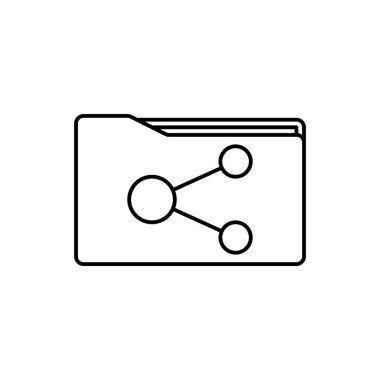 dosya simgesini paylaş, dizin ikonu vektör illüstrasyonunu paylaş