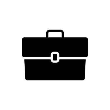 iş evrak çantası simgesi, baggagge vektör illüstrasyonu