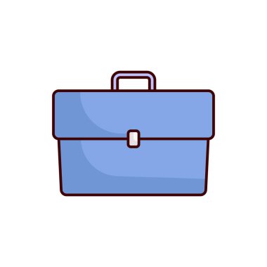 iş evrak çantası simgesi, baggagge vektör illüstrasyonu