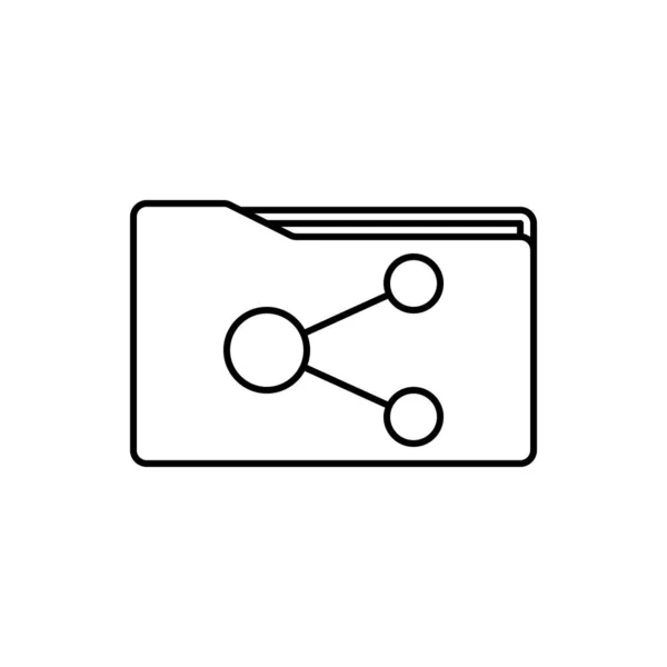 Dosya Simgesini Paylaş Dizin Ikonu Vektör Illüstrasyonunu Paylaş — Stok Vektör