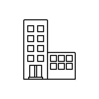 bina simgesi, kasaba vektör illüstrasyonu