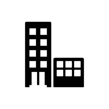 bina simgesi, kasaba vektör illüstrasyonu