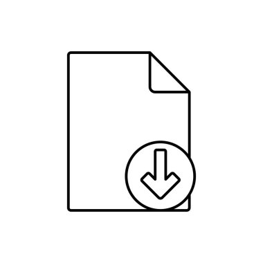Dosya indirme simgesini kaydet, veri vektör resimlemesini kaydet