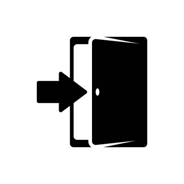 Giriş simgesi, vektör illüstrasyonunda imzala