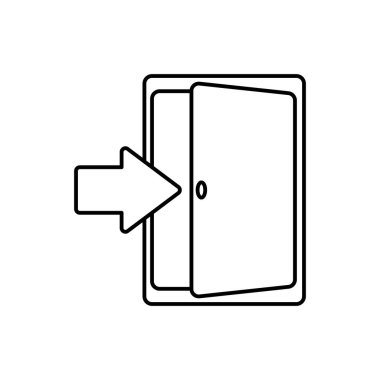 Giriş simgesi, vektör illüstrasyonunda imzala