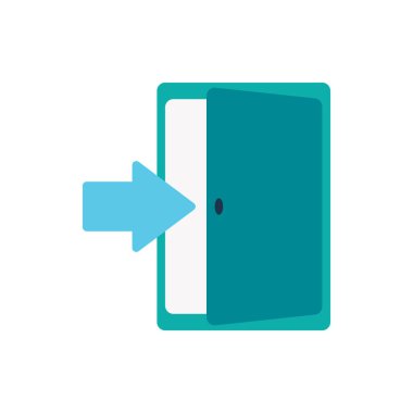 Giriş simgesi, vektör illüstrasyonunda imzala