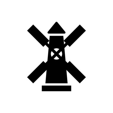 Yel değirmeni simgesi, rüzgar enerjisi çizimi