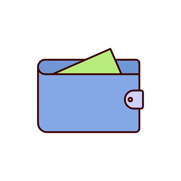 Billetera Icono Bolso Icono Vector Ilustración — Vector de stock