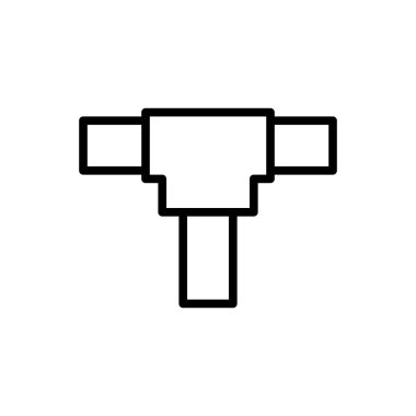 Boru simgesi, su borusu vektör illüstrasyonu