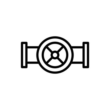 Boru simgesi, su borusu vektör illüstrasyonu