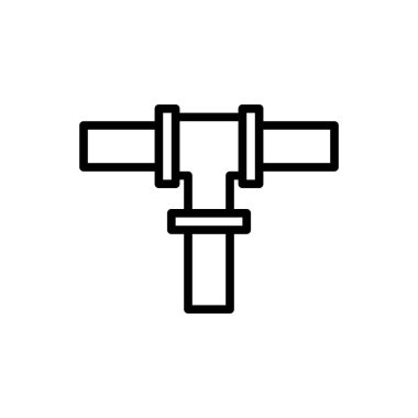 Boru simgesi, su borusu vektör illüstrasyonu
