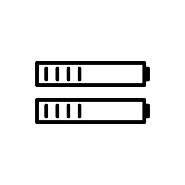 Icona Della Batteria Illustrazione Del Vettore Della Batteria Elettrica — Vettoriale Stock
