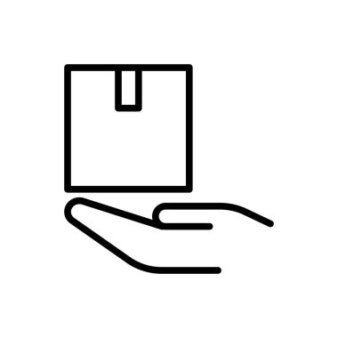 dağıtım simgesi, kargo ikonu vektör illüstrasyonu