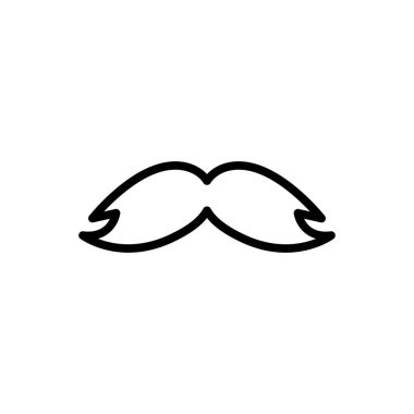 Bıyık simgesi, bıyık ikonu vektör illüstrasyonu